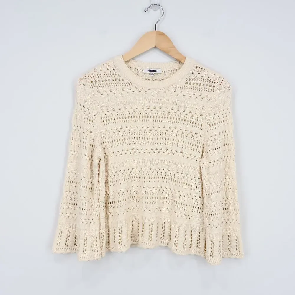 Madewell Cream Crochet Blouse - Picture 2 of 9